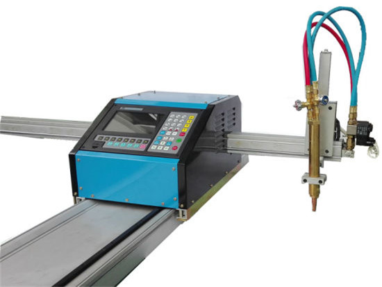 Gantry CNC cutting machine with both flame and plasma torch