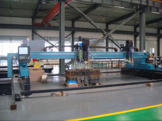 CNC gantry plasma flame cutting machine for iron metal sheet