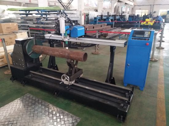 plasma cutting machine cnc for steel tube with the rotary 43/63/100/160/200A for sale